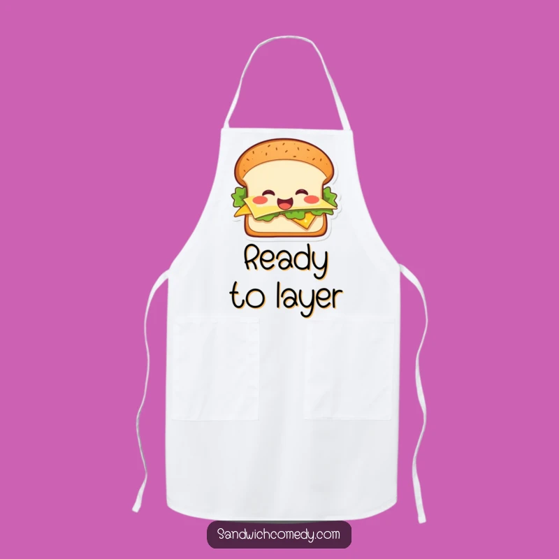 Funny Cheerful Sandwich Apron, Cook with a Smile in This Funny Kitchen Essential