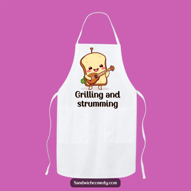 Funny Sandwich Ukulele Apron - Cook with Musical Foodie Fun Gift
