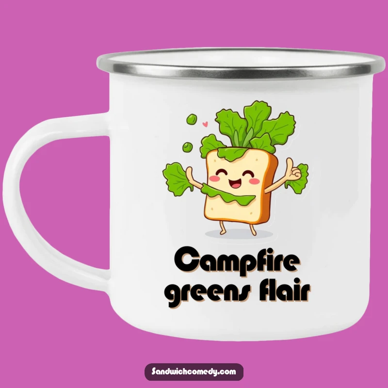 Funny Juggling Sandwich Camping Mug - Outdoor Lettuce Juggler