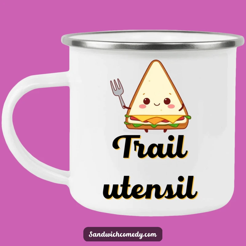 Funny Sandwich Fork Camping Mug, Your Go-To Funny Mug for Outdoor Dining