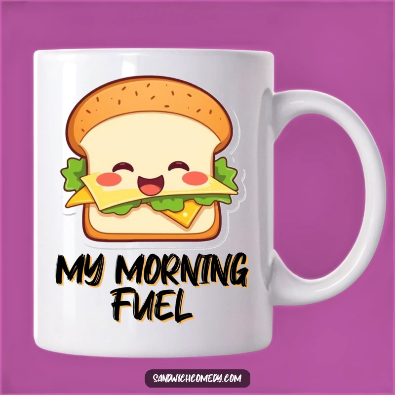 Funny Cheerful Sandwich Mug, A Deliciously Funny Gift for Sandwich Lovers