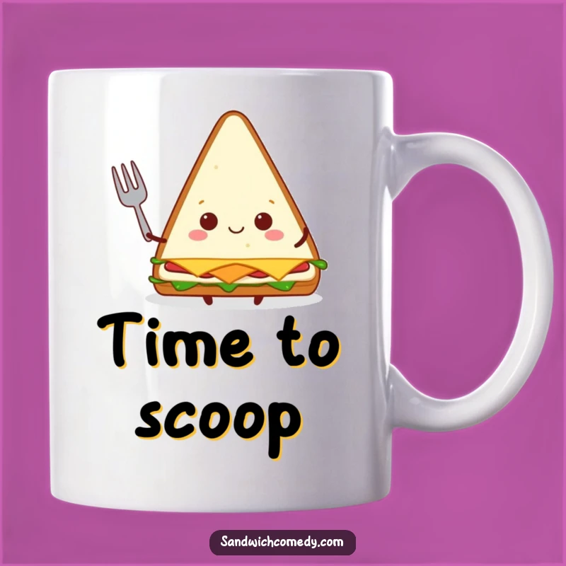 Funny Sandwich Fork Mug, A Gourmet Laugh with This Funny Foodie Gift Mug