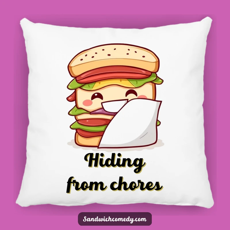 Funny Peek-a-Boo Sandwich Pillow, Comfy and Cute with a Funny Hidden Grin