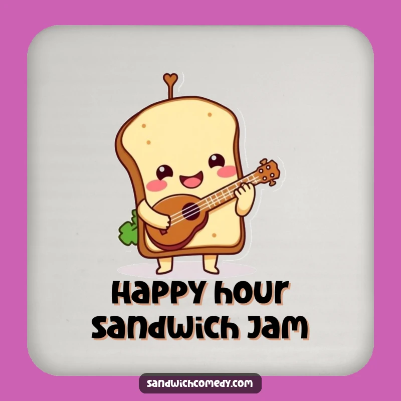 Funny Sandwich Ukulele Coaster - Protect Surfaces with Foodie Fun Gift