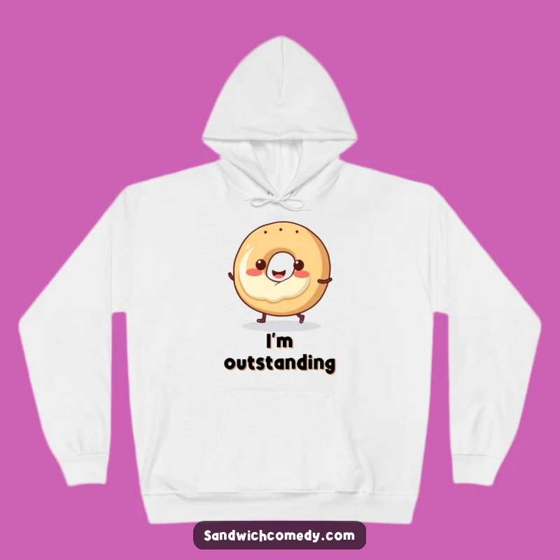 Funny Hopping Bagel Hoodie, Stay Cozy with This Funny Breakfast Companion