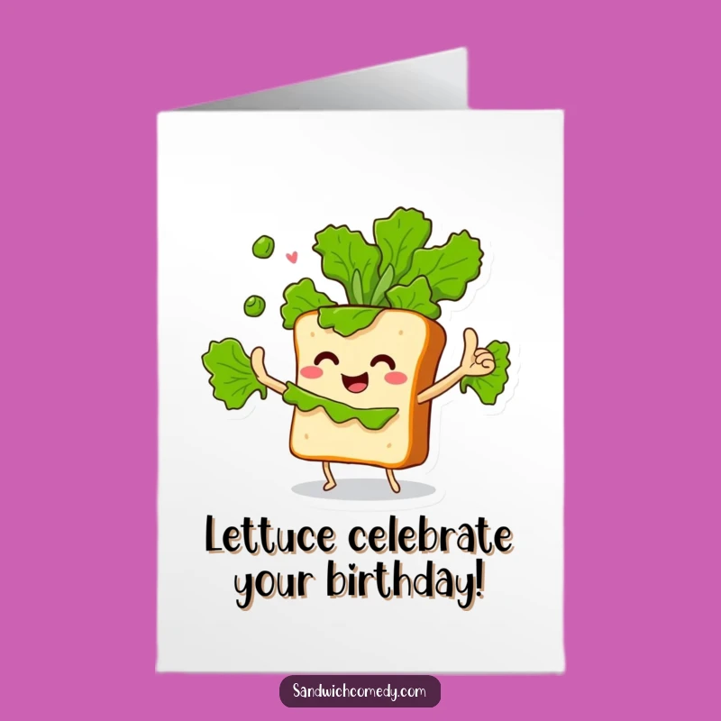 Free Printable Birthday Card: Juggling Sandwich Fun - Downloadable Gift