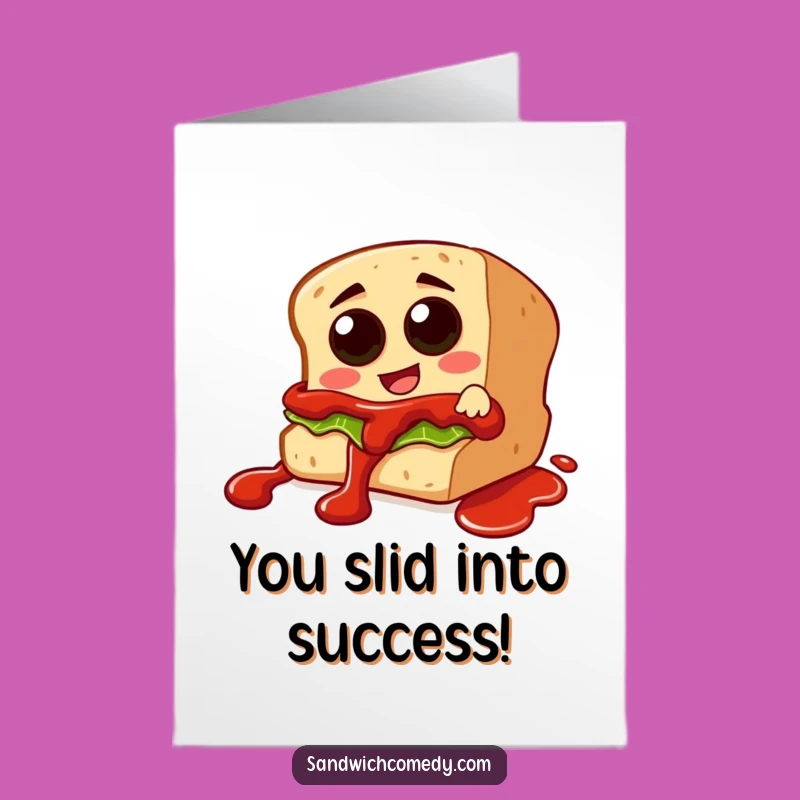Free Printable Congrats Card: Saucy Sandwich Celebration - Print at Home