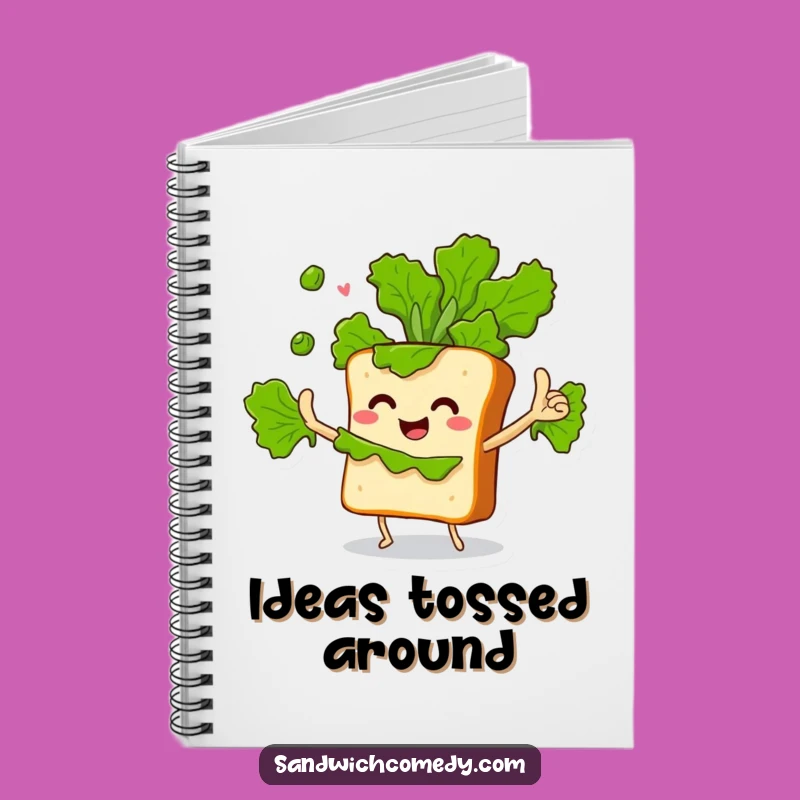 Funny Juggling Sandwich Notebook - Journal Lettuce Juggler