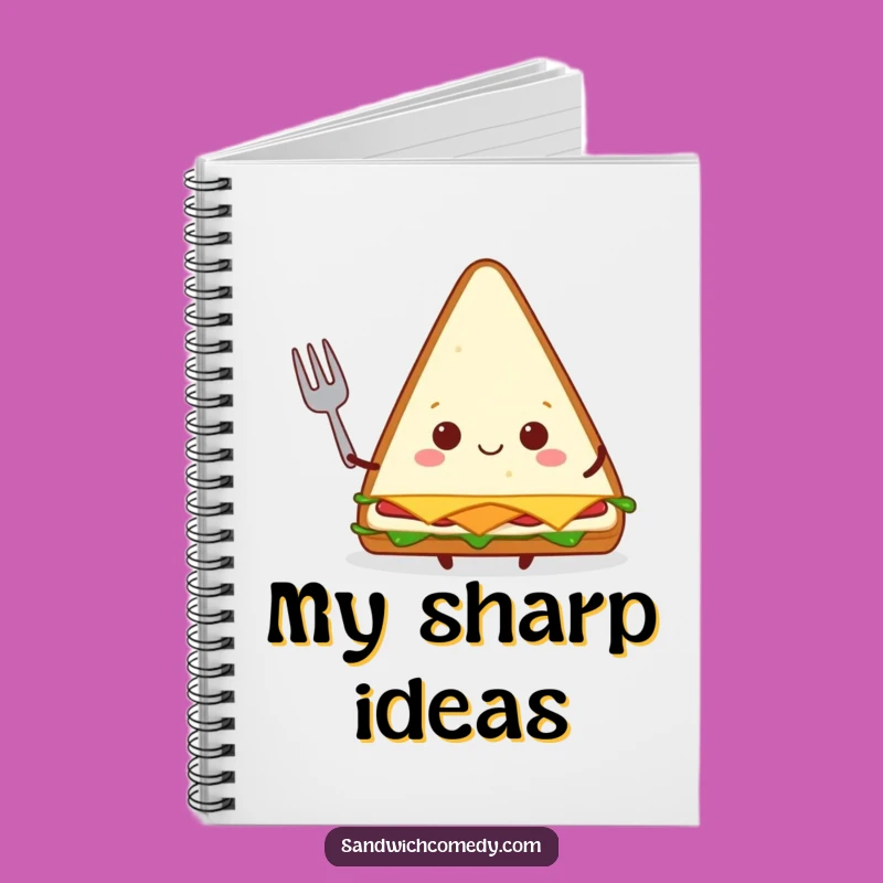 Funny Sandwich Fork Notebook, Jot Down Your Culinary Ideas with This Funny Journal
